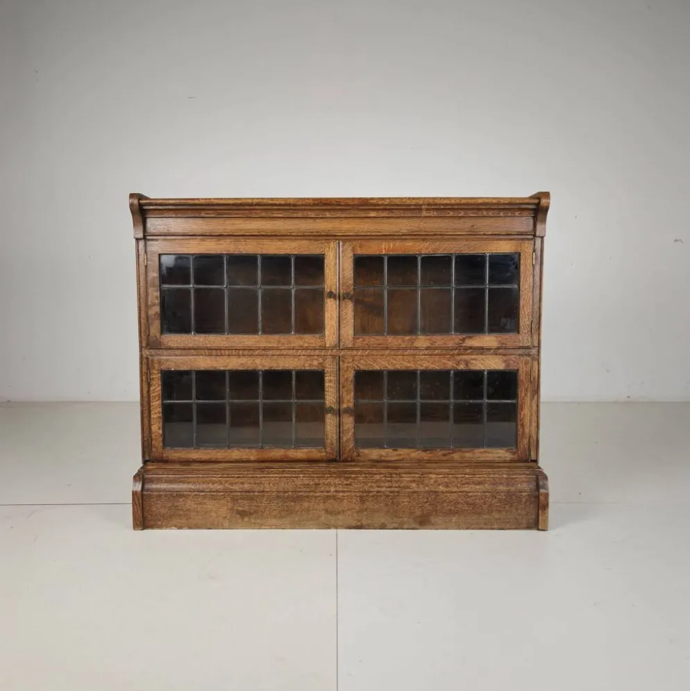 Bibliothèque en chêne anglais par Minty Library Specialists, Oxford, années 1920.