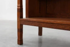 Bibliothèque en chêne de style Jugendstil avec étagères réglables, Pays-Bas, vers 1900