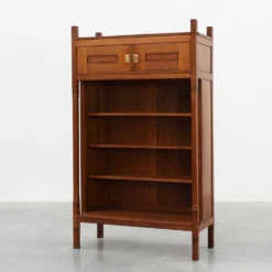 Bibliothèque en chêne de style Jugendstil avec étagères réglables, Pays-Bas, vers 1900