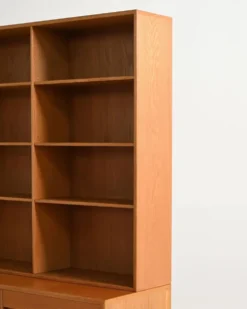 Bibliothèque en chêne scandinave, années 1960