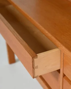 Bibliothèque en chêne scandinave, années 1960