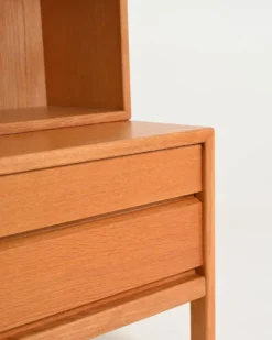 Bibliothèque en chêne scandinave, années 1960