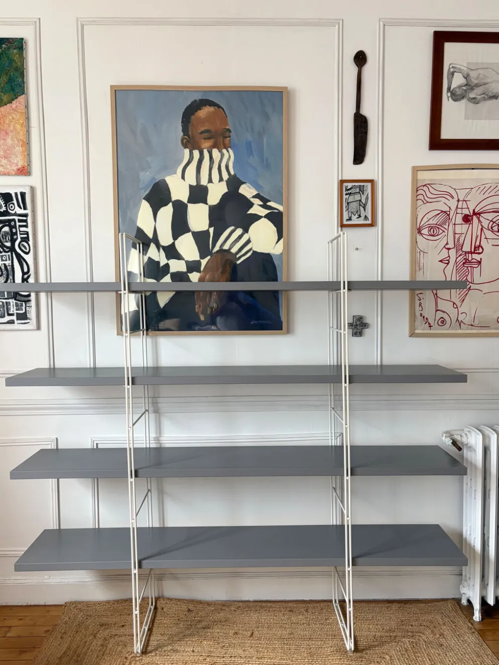 Bibliothèque Enetri IKEA vintage grey 1990