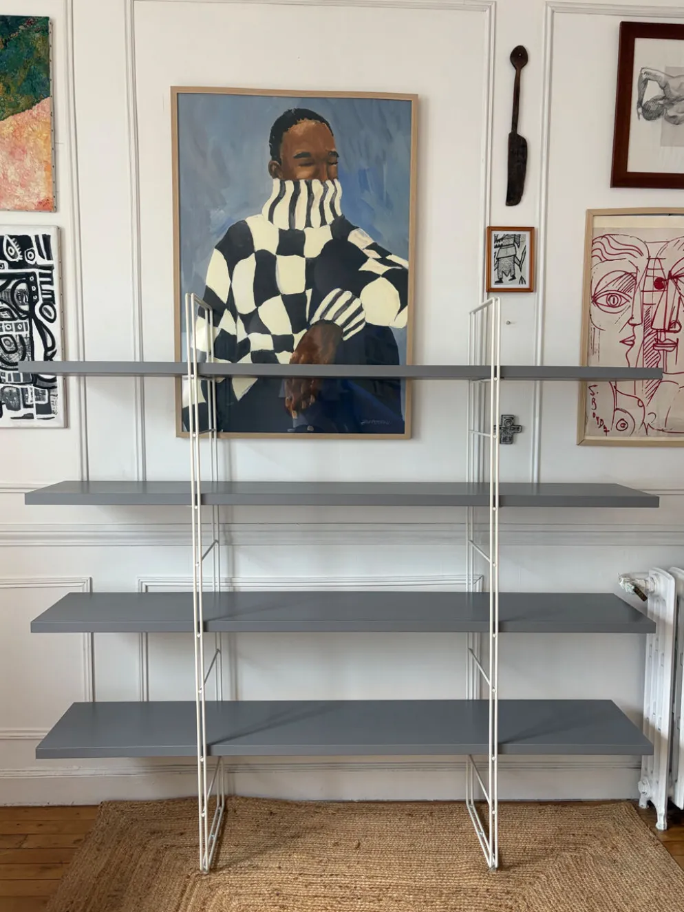 Bibliothèque Enetri IKEA vintage grey 1990