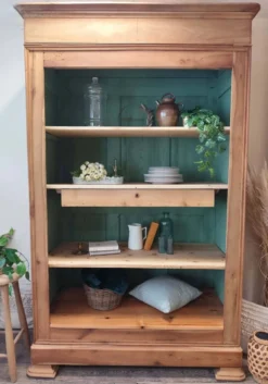 Bibliothèque en merisier bois massif