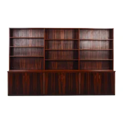 Bibliothèque en palissandre, design danois, années 1970, fabriquée au Danemark