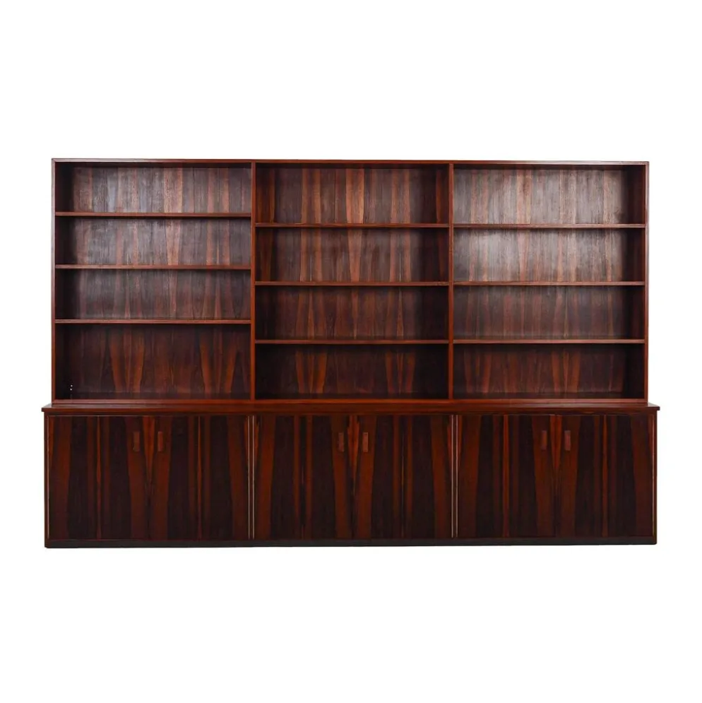 Bibliothèque en palissandre, design danois, années 1970, fabriquée au Danemark
