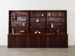 Bibliothèque en palissandre, design danois, années 1970, fabriquée au Danemark