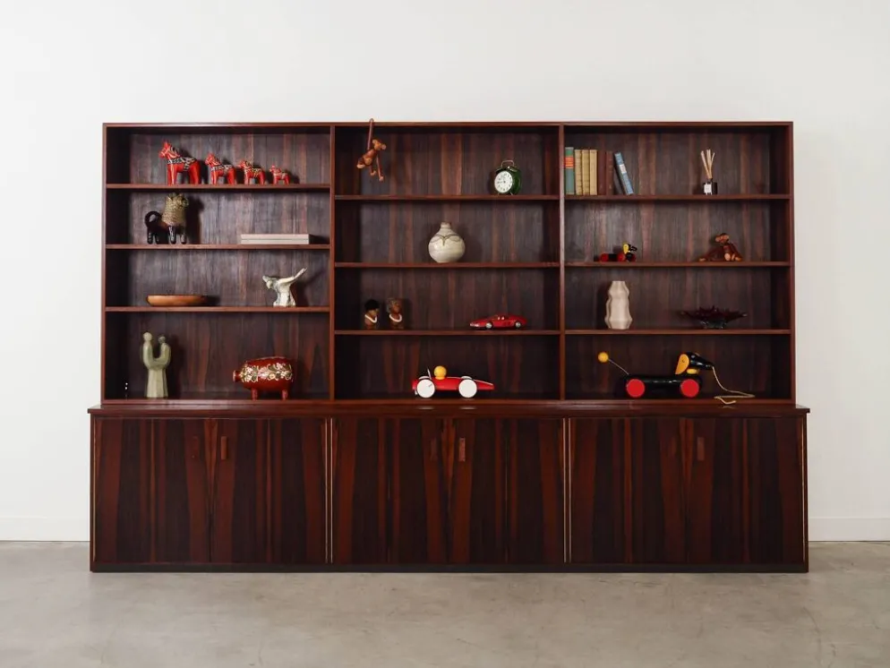 Bibliothèque en palissandre, design danois, années 1970, fabriquée au Danemark