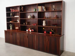 Bibliothèque en palissandre, design danois, années 1970, fabriquée au Danemark