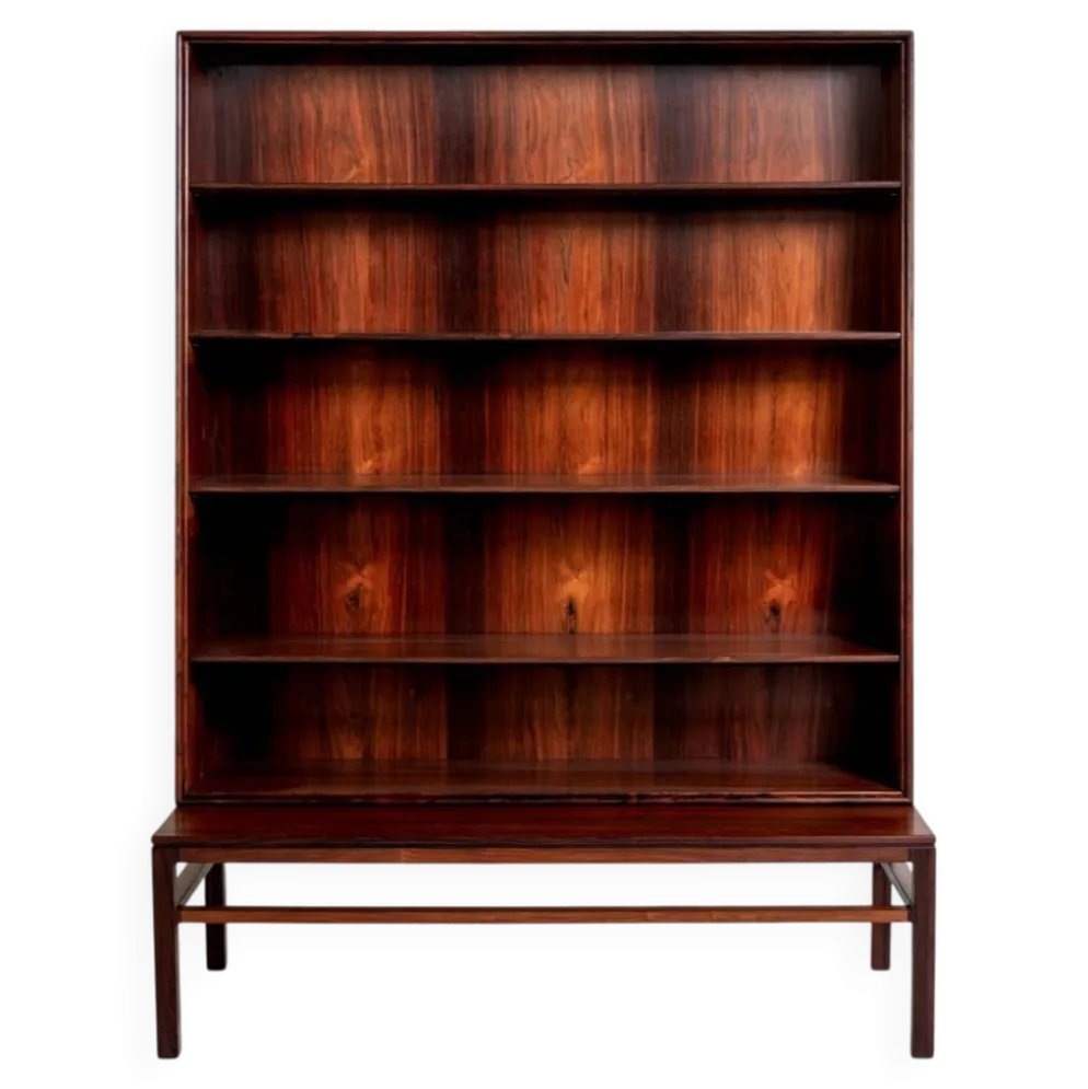 Bibliothèque en palissandre par Johan Hagen pour I. Christiansen, Danemark, années 1950.