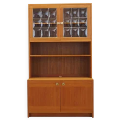 Bibliothèque en teck avec étagères réglables, Danemark, années 1970