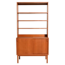 Bibliothèque en teck Bodafors suédoise, années 1950/1960