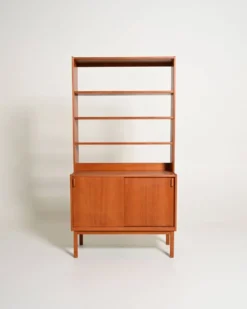 Bibliothèque en teck Bodafors suédoise, années 1950/1960