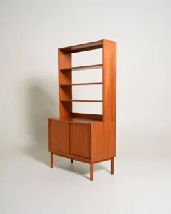 Bibliothèque en teck Bodafors suédoise, années 1950/1960