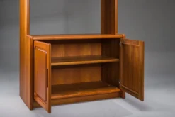 Bibliothèque en teck danois avec armoire de Dyrlund, années 1970.