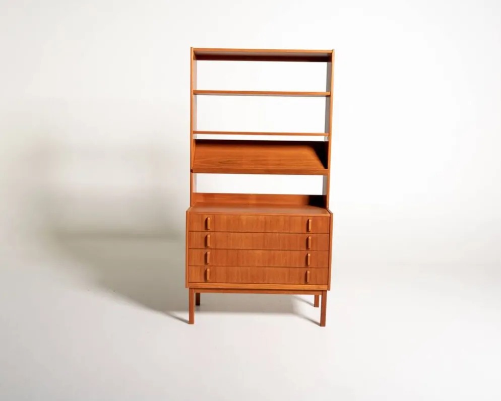 Bibliothèque en teck par Bertil Fridhagen pour Bodafors, années 1950/1960.