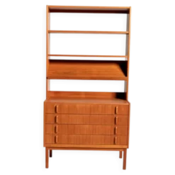 Bibliothèque en teck par Bertil Fridhagen pour Bodafors, années 1950/1960.