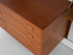 Bibliothèque en teck PS System, design danois, années 1960, fabriquée par Randers Møbe.