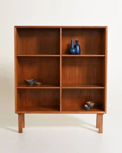 Bibliothèque en teck scandinave, années 1960