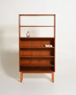 Bibliothèque en teck scandinave, années 1960