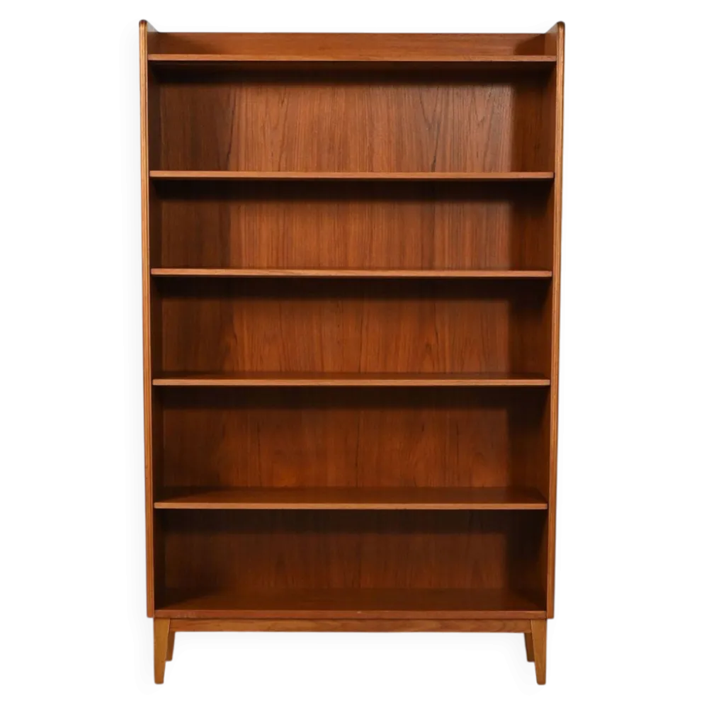 Bibliothèque en teck scandinave par Ferdinand Lundquist, années 1960.
