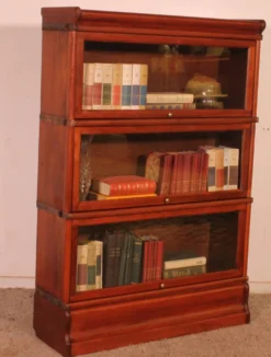 Bibliothèque Globe Wernicke En acajou De 3 éléments