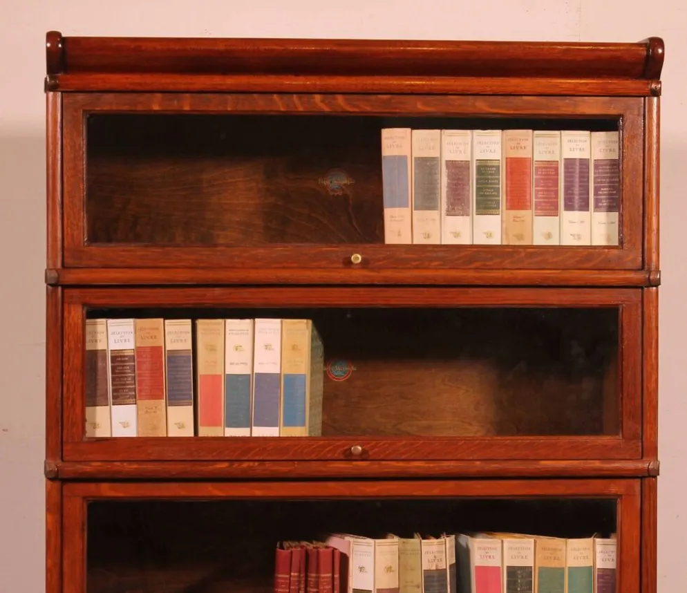 Bibliothèque Globe Wernicke En chêne De 4 éléments avec tiroirs