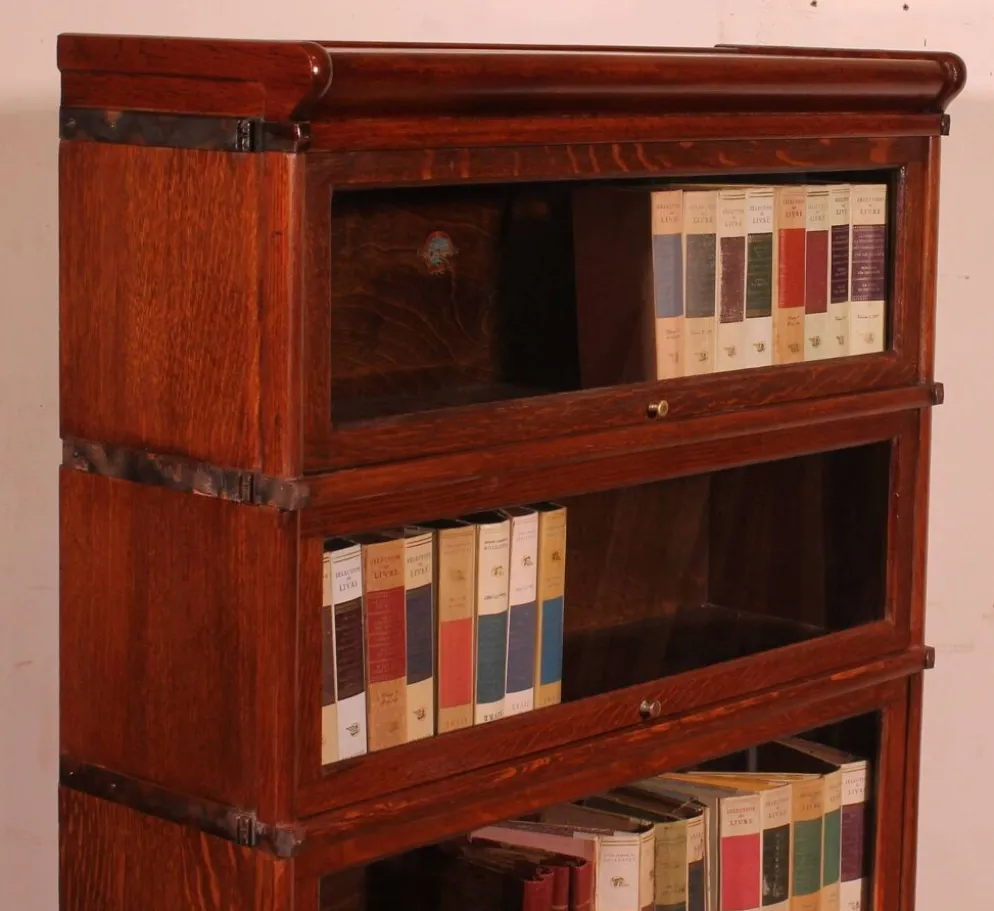 Bibliothèque Globe Wernicke En chêne De 4 éléments avec tiroirs