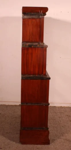 bibliothèque globe wernicke waterfall en acajou - 4 éléments