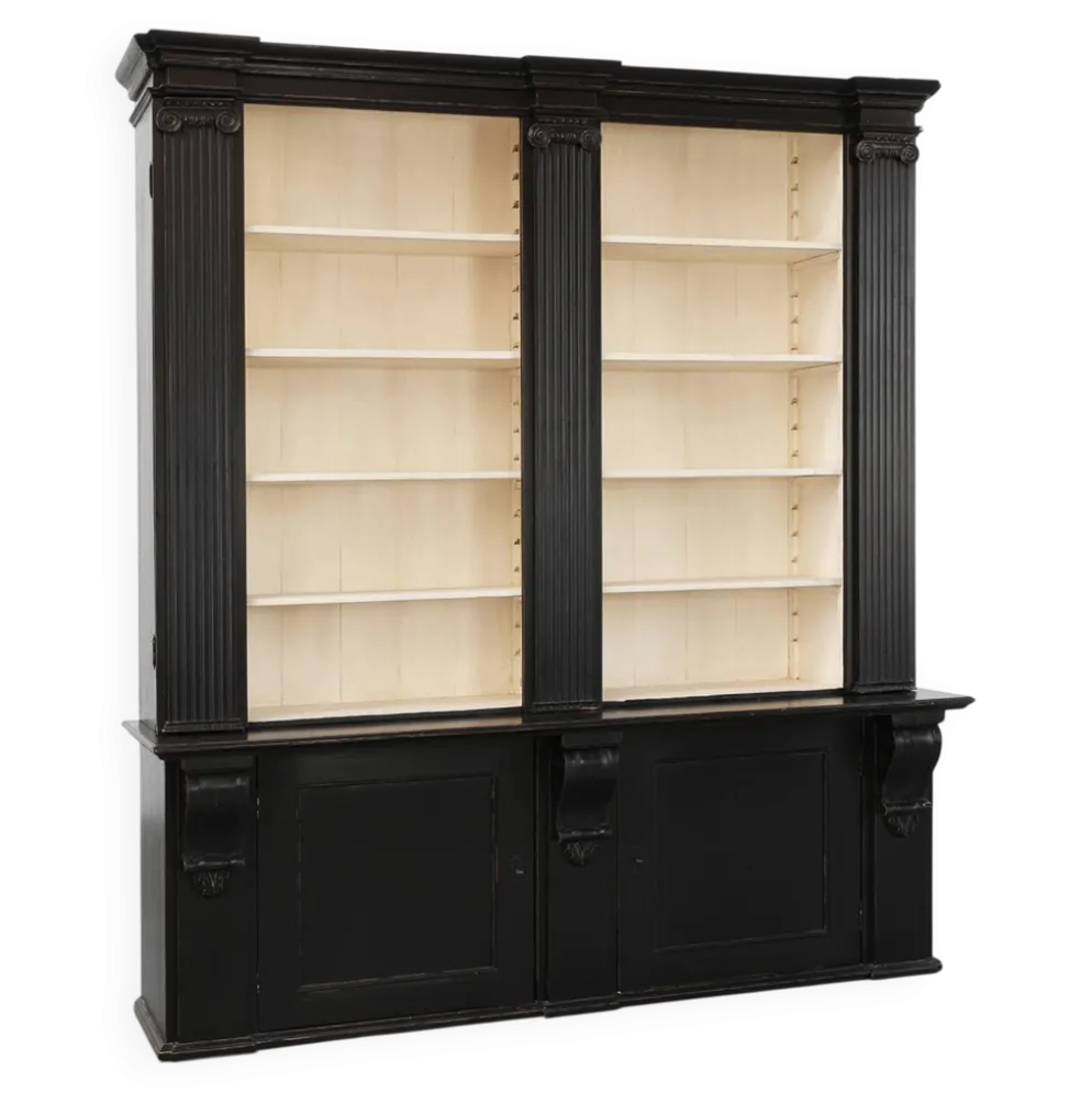 Bibliothèque haute noire du 20e siècle en MDF, Royaume-Uni