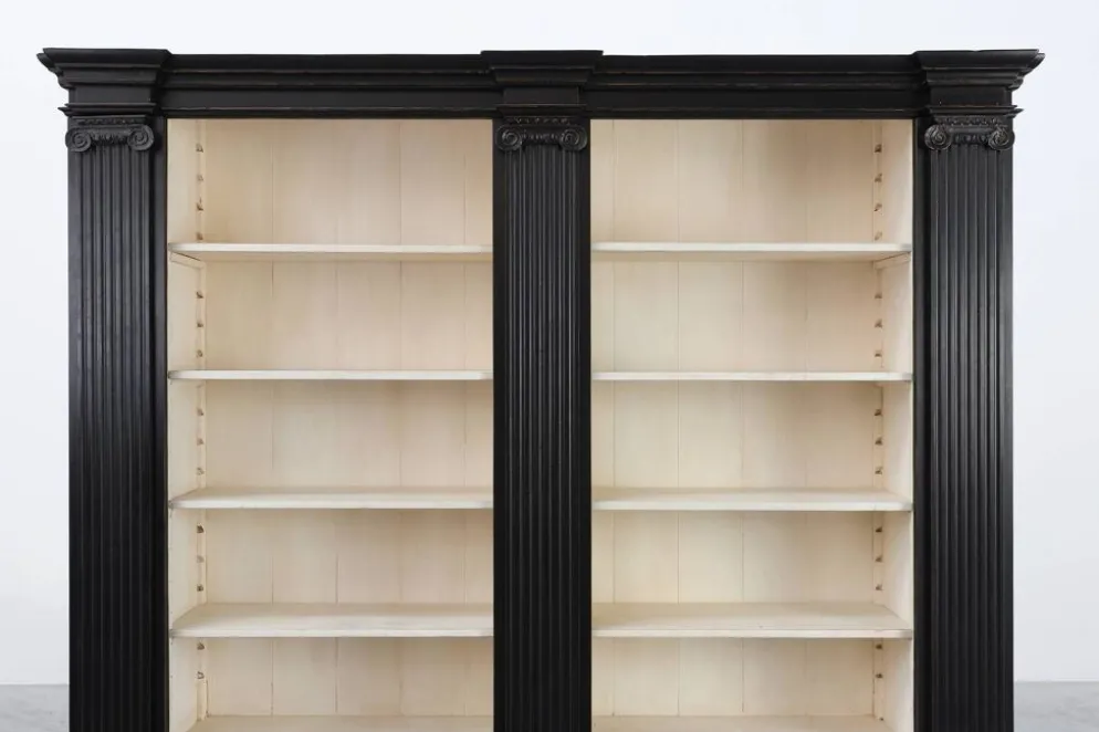 Bibliothèque haute noire du 20e siècle en MDF, Royaume-Uni