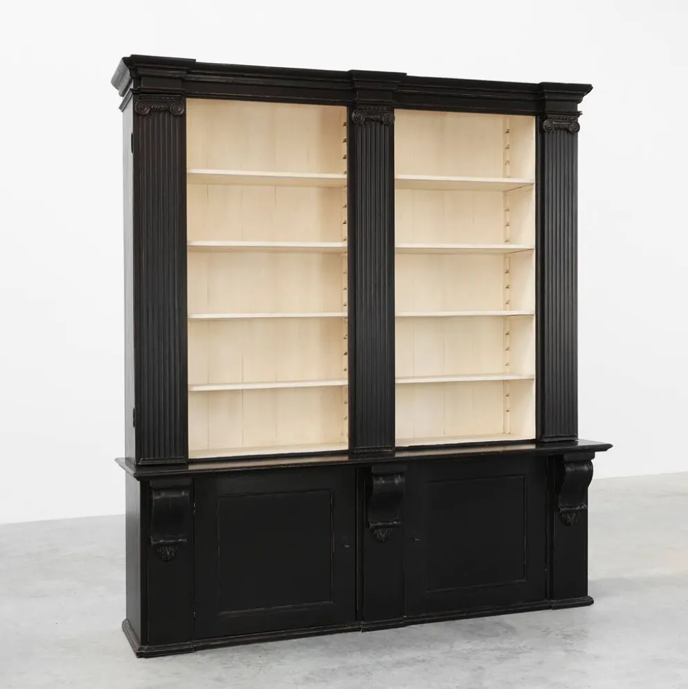 Bibliothèque haute noire du 20e siècle en MDF, Royaume-Uni