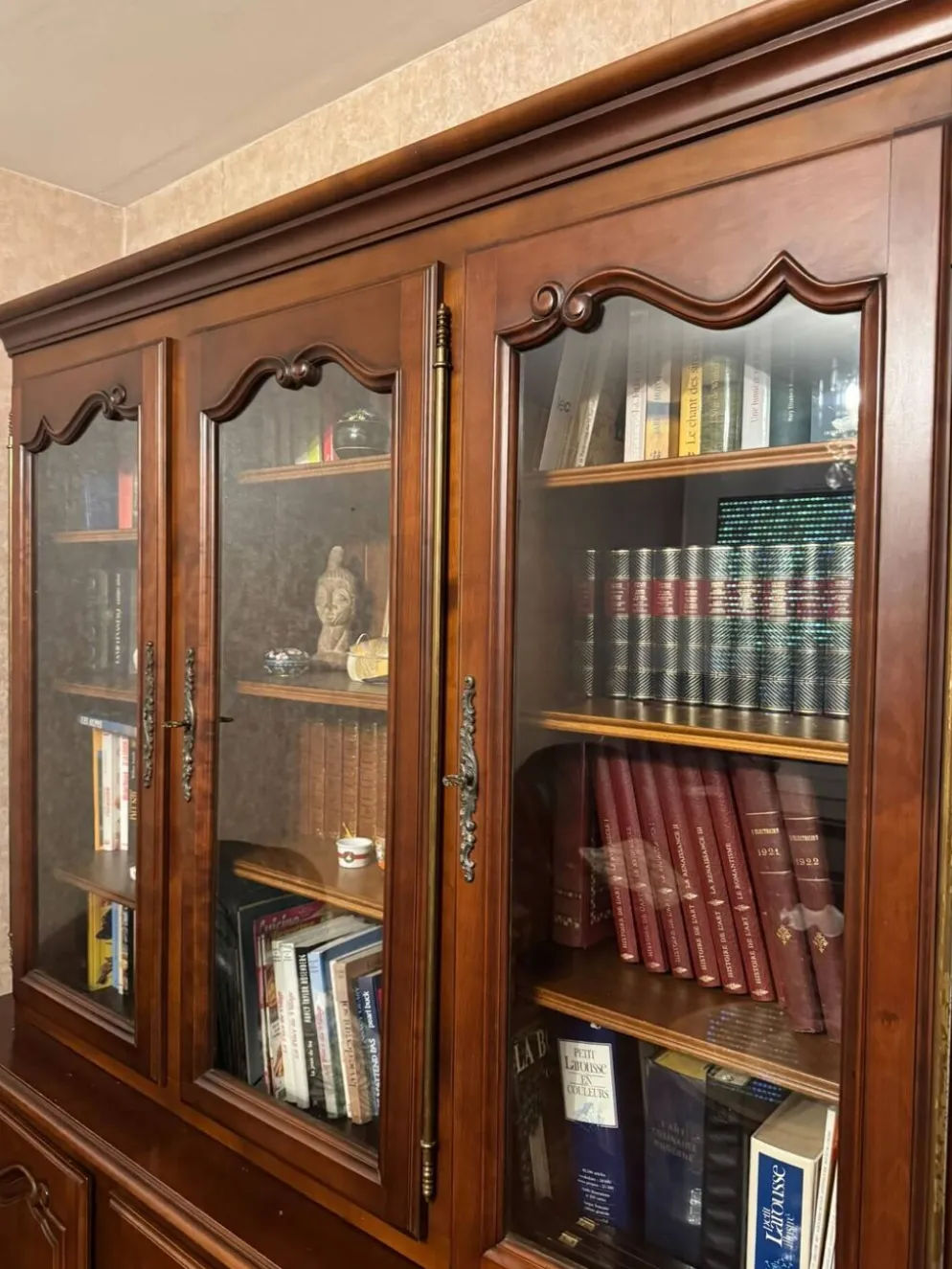 Bibliothèque merisier massif