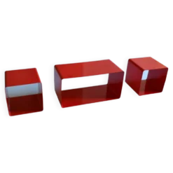 Bibliothèque modulable composée de 3 caissons