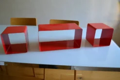 Bibliothèque modulable composée de 3 caissons