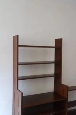 Bibliothèque modulable en chêne massif, années 80