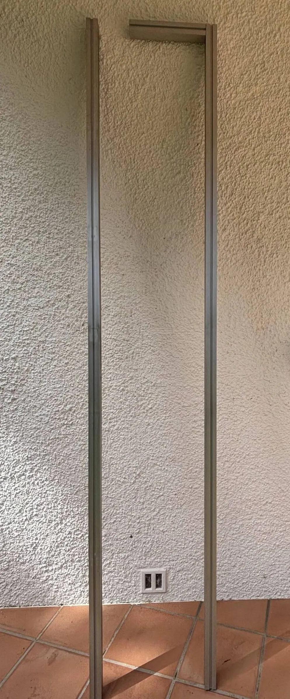 Bibliothèque modulaire TECHNAL vintage 1975 aluminium et verre fumé