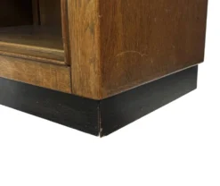 Bibliothèque murale Art Déco XL des années 1930 en chêne, cabinet ouvert, Pays-Bas