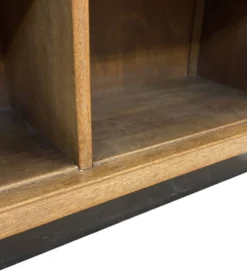 Bibliothèque murale Art Déco XL des années 1930 en chêne, cabinet ouvert, Pays-Bas