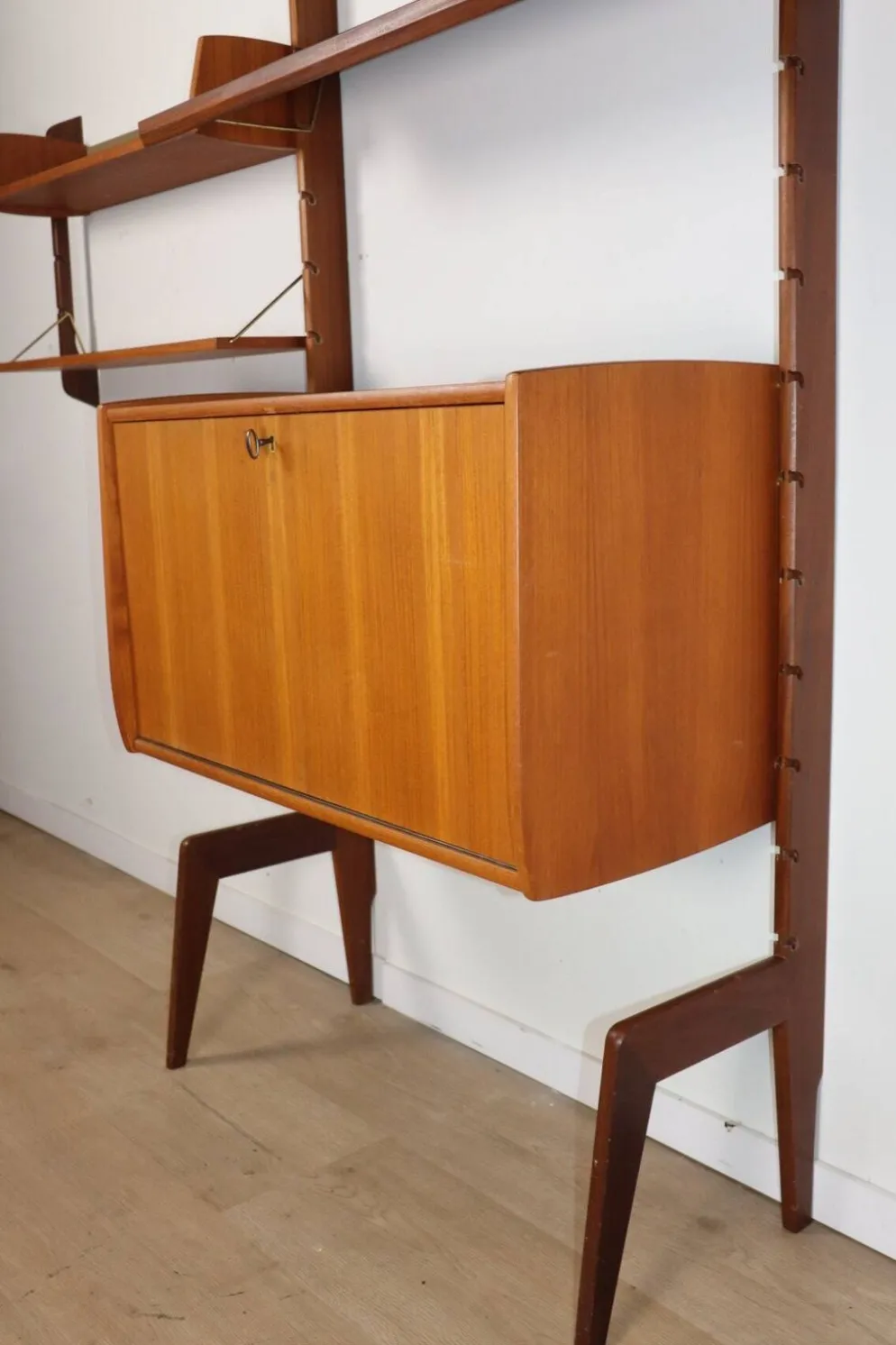 Bibliothèque murale modulable scandinave – Blindheim Møbelfabrik – 1960