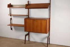 Bibliothèque murale modulable scandinave – Blindheim Møbelfabrik – 1960
