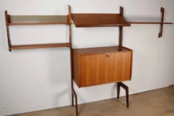 Bibliothèque murale modulable scandinave – Blindheim Møbelfabrik – 1960