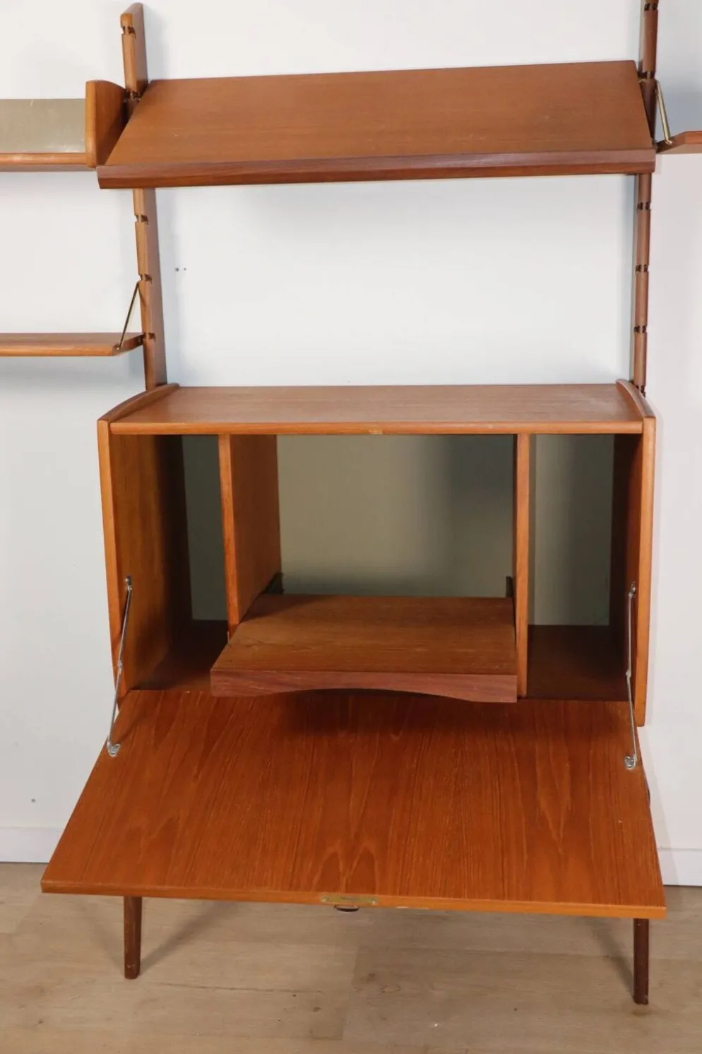Bibliothèque murale modulable scandinave – Blindheim Møbelfabrik – 1960