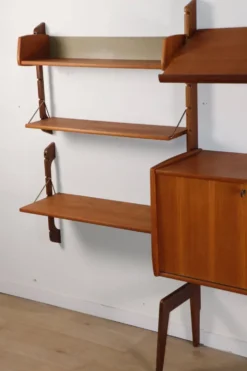 Bibliothèque murale modulable scandinave – Blindheim Møbelfabrik – 1960