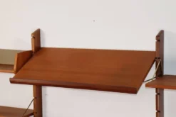Bibliothèque murale modulable scandinave – Blindheim Møbelfabrik – 1960