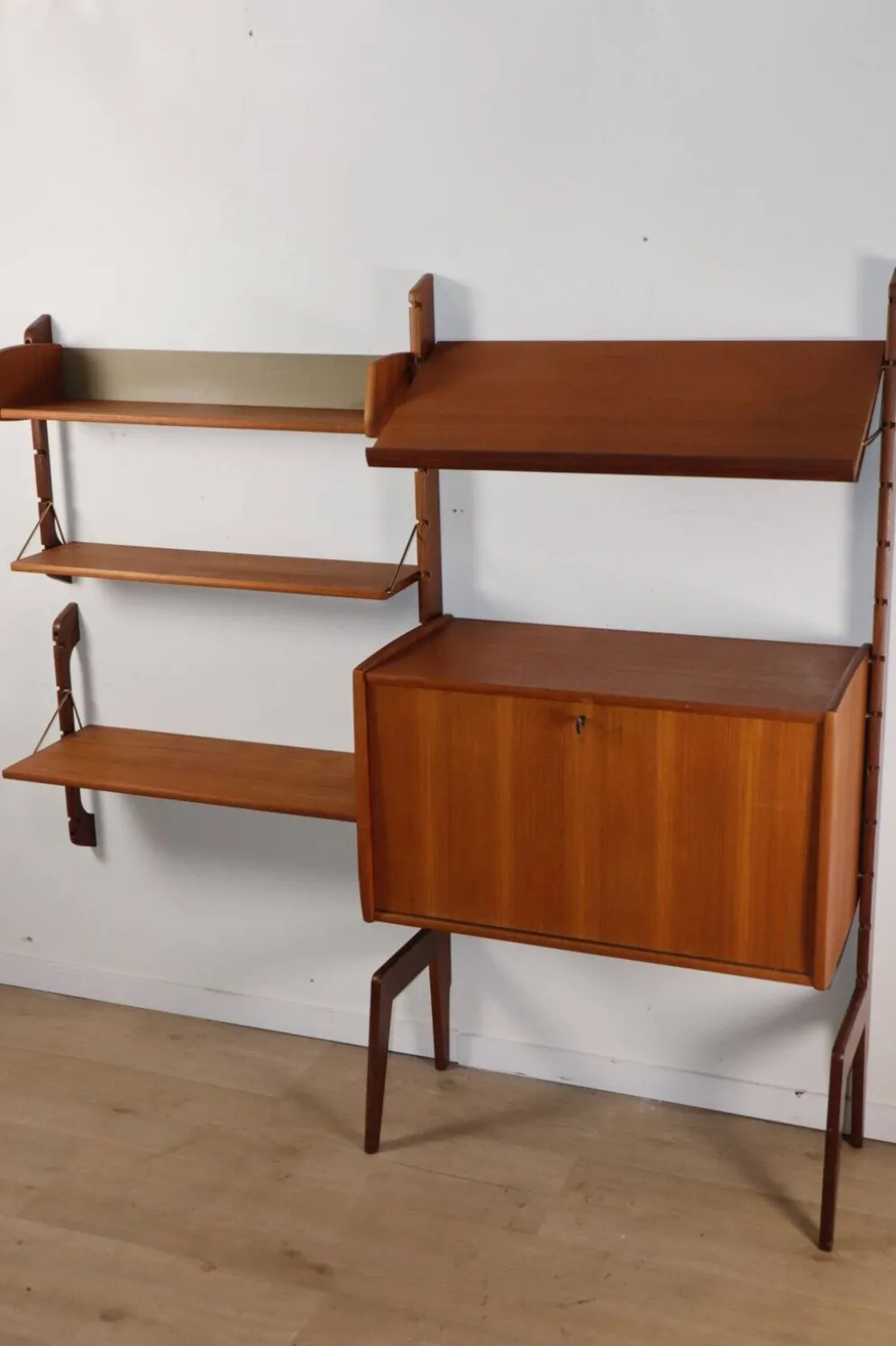 Bibliothèque murale modulable scandinave – Blindheim Møbelfabrik – 1960