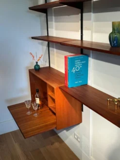 Bibliothèque murale scandinave vintage par Kai Kristiansen pour FM Møbler