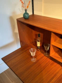 Bibliothèque murale scandinave vintage par Kai Kristiansen pour FM Møbler