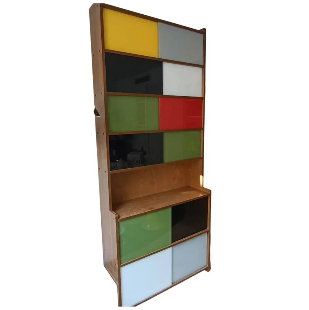 Bibliothèque "Oscar" de Didier Rozaffy, années 60/70